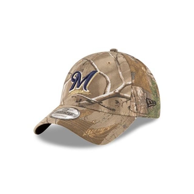 Milwaukee Brewers Gorra | New Era MLB Realtree 9twenty Adjustable Cap Mexico - Marrom